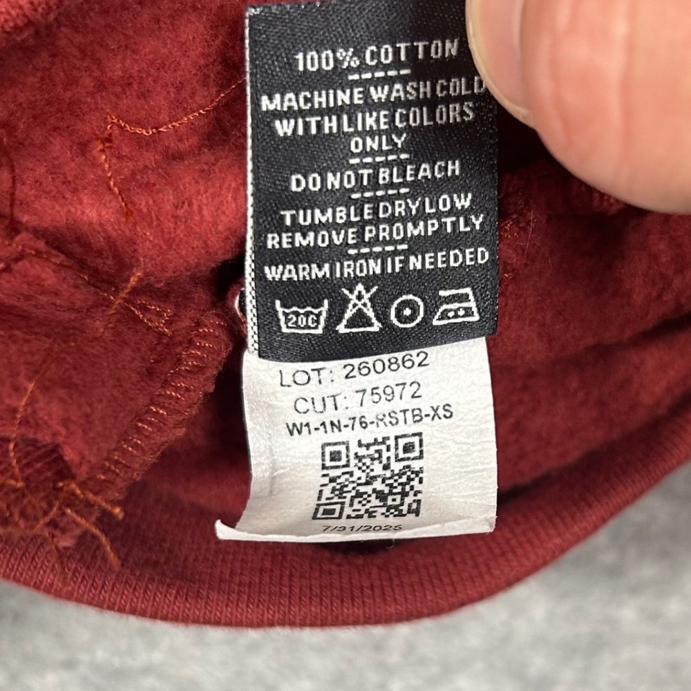 American Giant Fleece Bomber Jacket Women XS Red‎ Full Zip Sweatshirt NEW NWOT - Picture 5 of 7